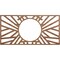 Ekena Millwork Hoover Wood Fretwork Pierced Ceiling Medallion, Walnut, 18"W x 9"H x 6 5/8"ID x 1/4"T CMWP18X09X0250HOWA - alternate 1